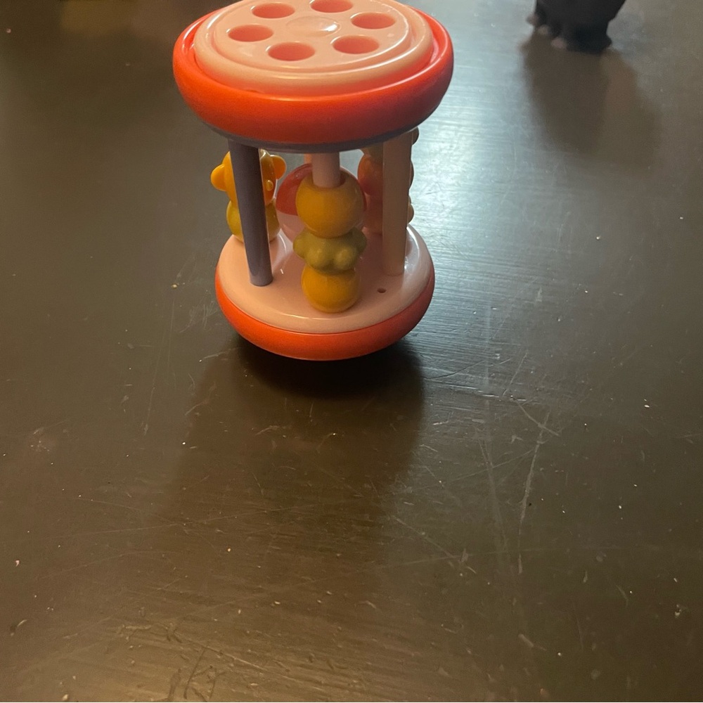 Colorful Rattle with Beads move up and down whistle on top and rotary dial toy - Picture 2 of 5
